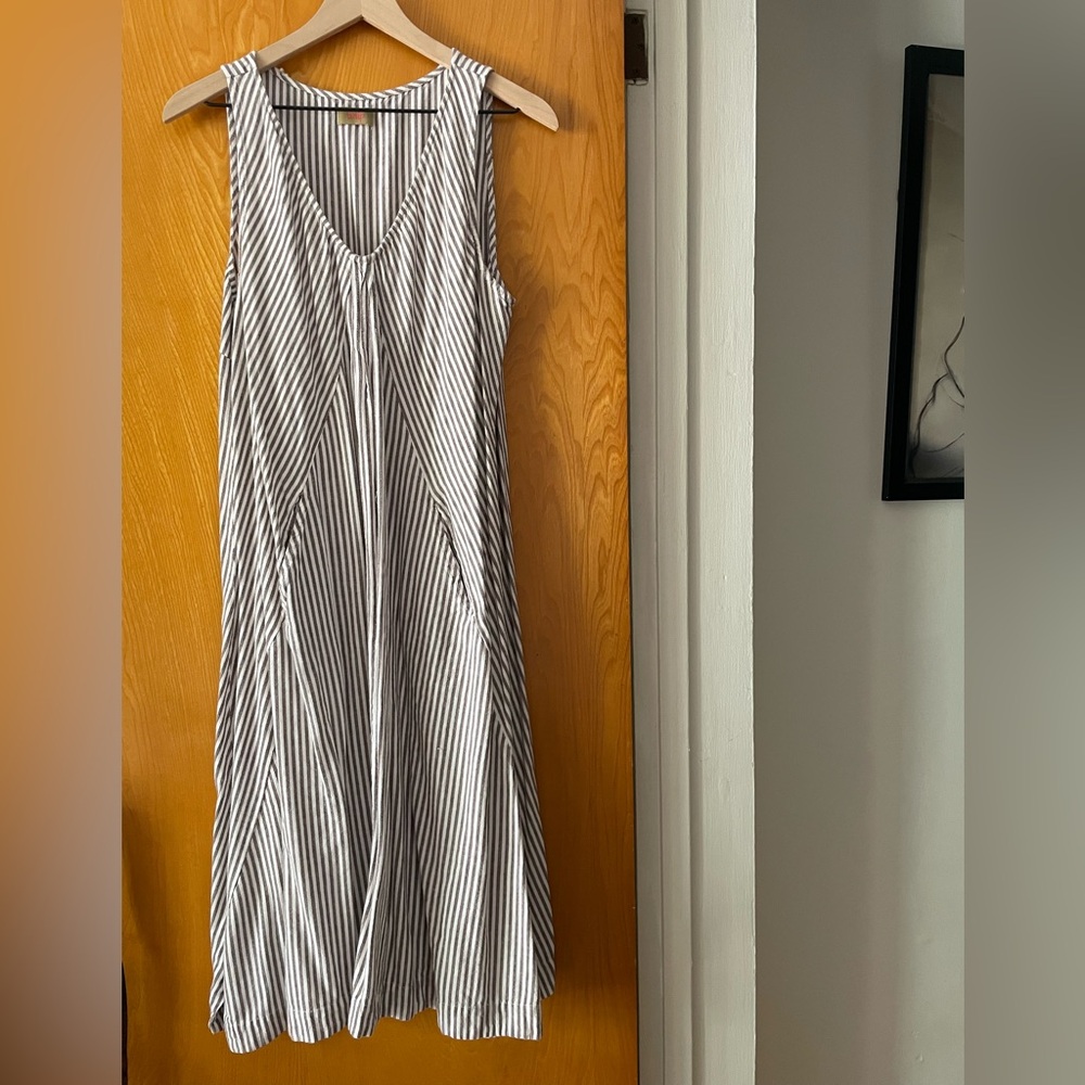 Sleeveless striped cotton dress by Tulip